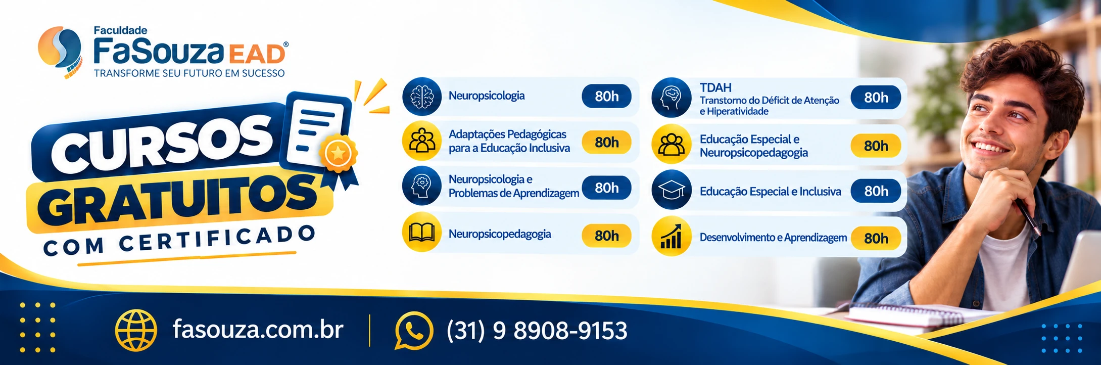 Cursos gratuitos com certificado na FaSouza!