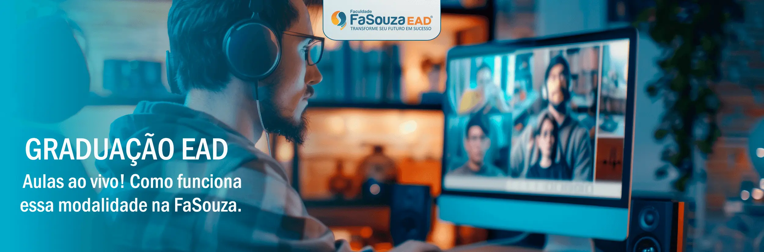 Aulas ao Vivo na Faculdade FaSouza - Como funciona a modalidade semipresencial com interação em tempo real